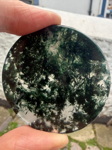 Moss agate crystal - agate, healing
