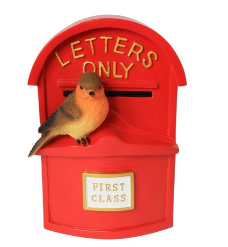 Robin postbox garden ornament - postbox,
