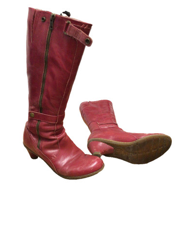 Martens red leather - dr,