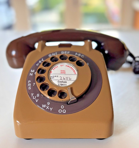 Vintage 1980s telephone rotary - vintage,