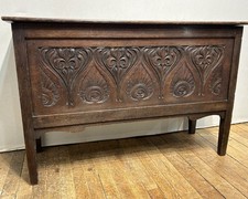 Arts And Crafts Carved Oak Coffer Blanket Box Arthur Simpson Shapland Petter