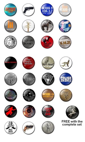 Blade runner 38mm button - blade,