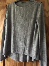 Zara Collection women’s silver top long sleeves size S in vgc
