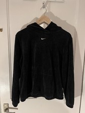 Nike Women’s Cord Velour Hoodie Size Small in Black Jumper SB Fleece