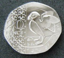 2023 20p Twenty Pence Puffin Coin Brilliant Uncirculated - Crown Privy Mark