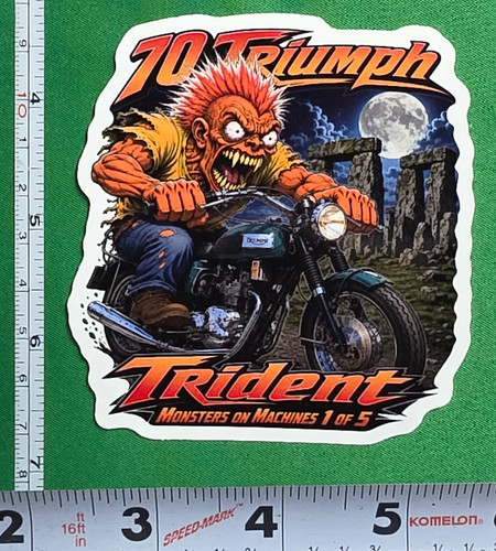 1970 triumph trident 9x9cm - triumph,