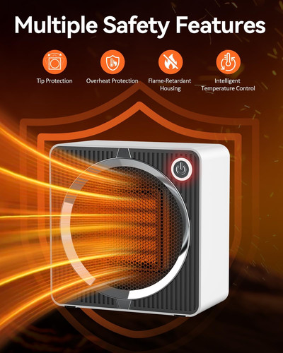 500w portable ceramic - ceramic, electric