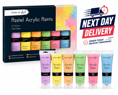 Pastel acrylic paint set - set, 6
