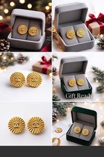 Vintage Chanel Button Earrings • Upcycled Authentic Buttons • 14K Gold Filled