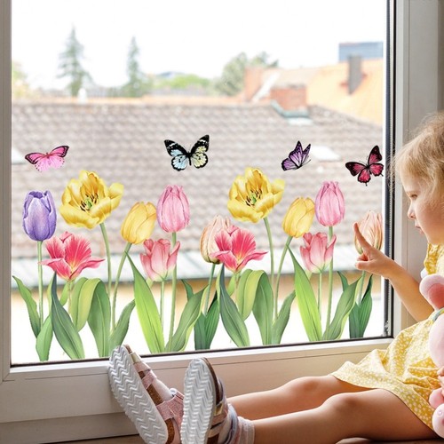 Colorful tulip butterfly - colorful,