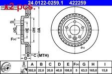 X2 PCS REAR BRAKE DISC ROTOS