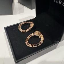 Versace medusa hoop earrings