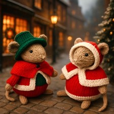 Knitting Pattern Festive Mice