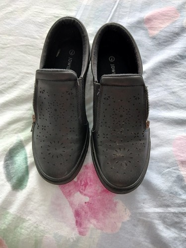 Ladies black wide fit shoe - fit,