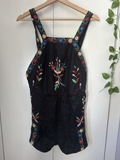 Zara Embroidered Linen Black