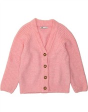 ZARA Womens Cardigan Sweater UK 10 Small Pink Polyester BF09