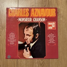 Charles Aznavour Monsieur Chanson Vinyl Record 12"