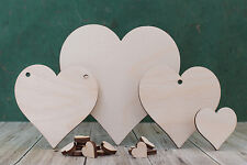 Wooden heart shapes 4mm