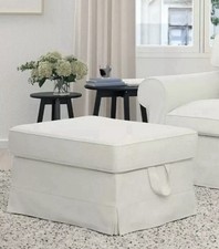 IKEA EKTORP Footstool Cover BLEKINGE White 000.340.95 100% Cotton New & Sealed