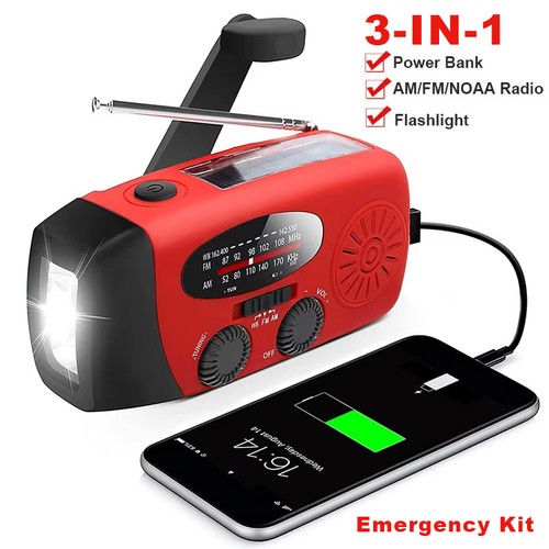 Hand crank solar radio - crank,