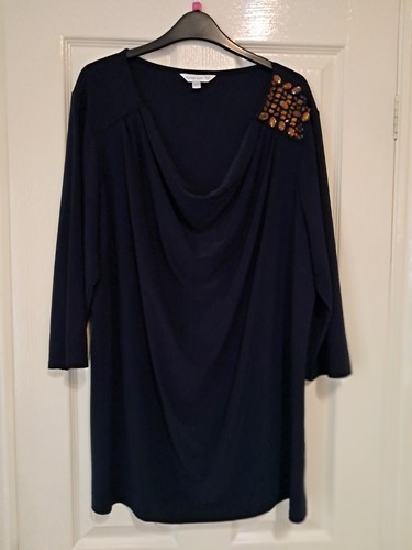 Heather valley navy top - valley,