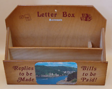 Vintage wooden letter rack Souvenir  tourist ware from Dartmouth