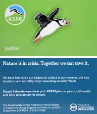 RSPB Pin Badge Puffin (flying)