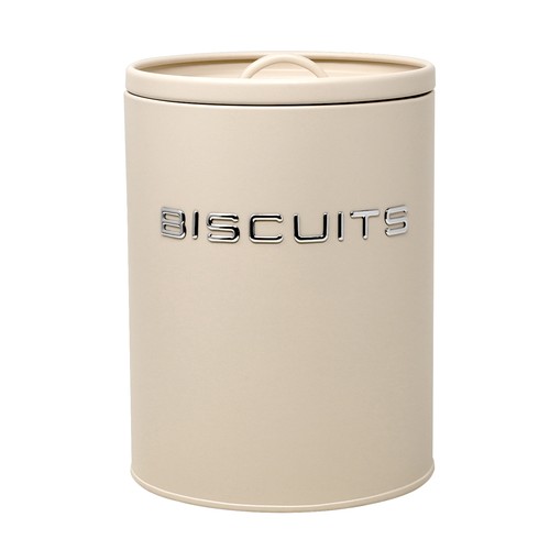 Biscuit tin cream metal - cream,