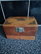 Small Wooden Trinket Box  With