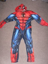ChildS Kids Spiderman Costume Kids Jumpsuit fancy dress halloween size 4-5 years