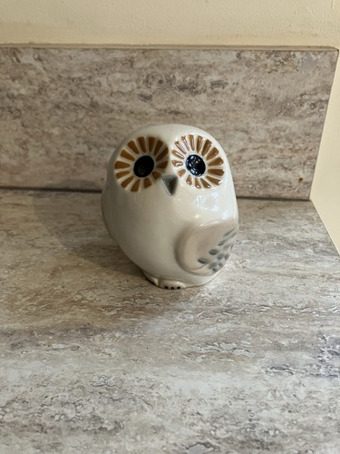 Lean owl ornament porcelain - lean,