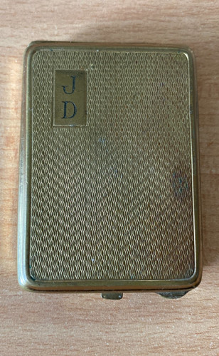 Vintage engraved matchbox - vintage,