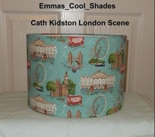 Handmade Lampshade Cath Kidston London Scene Fabric Blue Drum 20 25 30 40 cm Ben