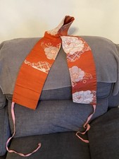 Vintage Japanese Obi Kimono sash belt Burnt orange 54 x 6” 