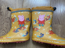 Regatta Kids Peppa Pig Splash Wellies Durable Rubber Wellington Boots 11 yellow