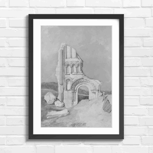 Ruined stone arch - with, arched