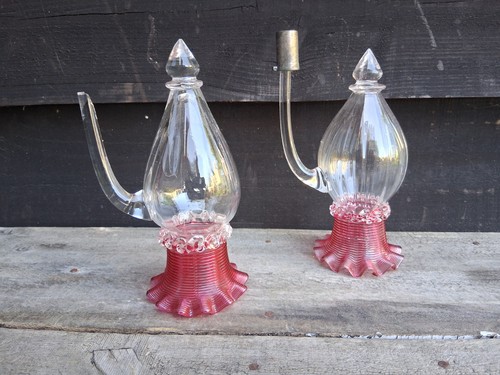 Pair victorian cranberry - pair,