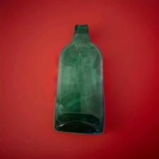 Flattened bottle green - bottle,