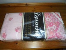 New, Sealed VTG Retro 70's D/B Pink Floral Sheet Set