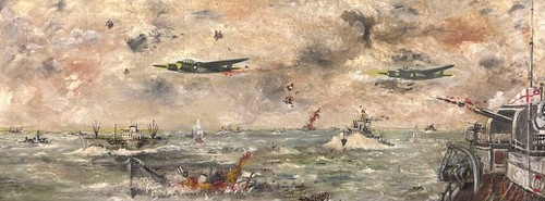 Large vintage oil painting - vintage,