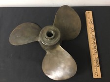 Antique 12" Brass 3 Blade Boat