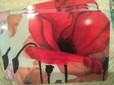 Poppy placemats x4