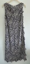 Nicole Farhi  Fully Lined silk shift dress  Navy White Polka Dot Size 10