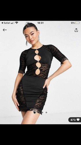 Black mesh cut - black,
