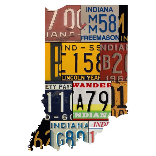 Indiana license plate plasma - indiana,