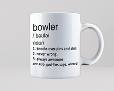 Bowling White 11oz Mug Ten Pen Bowler Funny Alley Lanes Cool Gift Coffee Tea Cup
