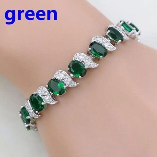 Green emerald white - green, topaz