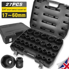 27Pcs 3/4"Inch DRIVE IMPACT