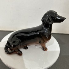Beswick Dachshund Black & Tan Sitting Dog Figure No 1460