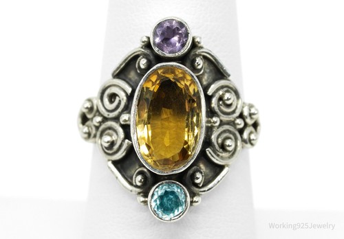 Vintage multi gem sterling - multi,